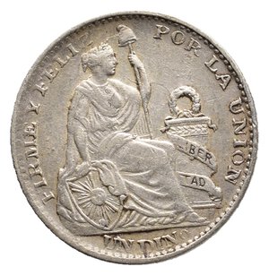 obverse: PERU  1 Dinero argento 1903