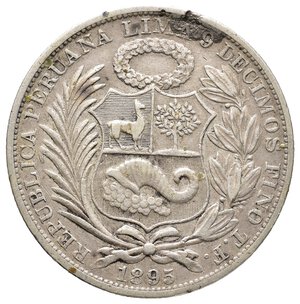 obverse: PERU  1 Sol argento 1895