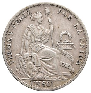 reverse: PERU  1 Sol argento 1895
