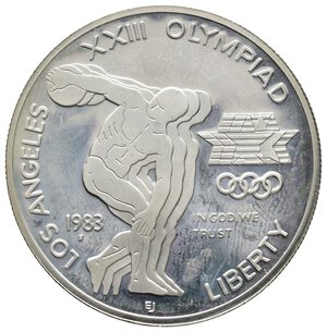 obverse: U.S.A.  1 Dollaro argento 1983  Olimpiadi Los Angeles