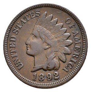 obverse: U.S.A.  1 Cent Indiano 1892