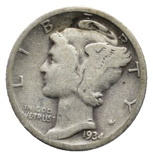 obverse: U.S.A.  1 dime Mercury argento 1934
