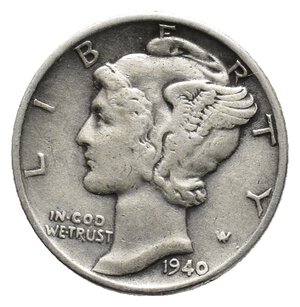 obverse: U.S.A.  1 dime Mercury argento 1940