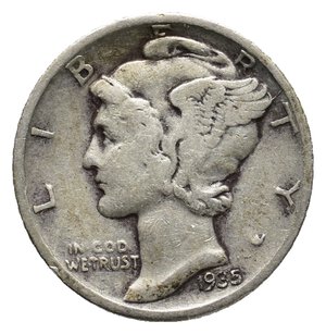 obverse: U.S.A.  1 dime Mercury argento 1935