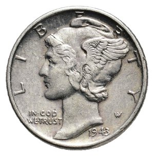 obverse: U.S.A.  1 dime Mercury argento 1943