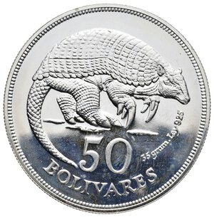 obverse: VENEZUELA  50 Bolivares argento 1975