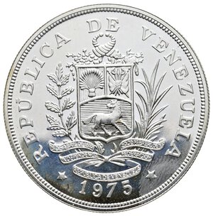 reverse: VENEZUELA  50 Bolivares argento 1975