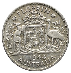 obverse: AUSTRALIA  - George VI - Florin argento 1944