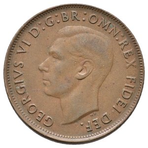 reverse: AUSTRALIA  - George VI - Penny 1949