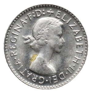 reverse: AUSTRALIA  3 pence argento 1963