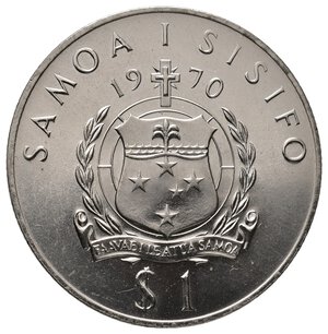 reverse: SAMOA  1 Dollar 1970 Visita di Paolo VI