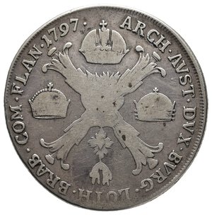 obverse: AUSTRIA NETHERLANDS - Francesco II -Kronenthaler argento 1897 H