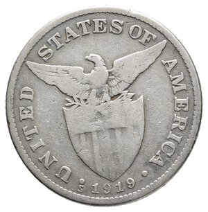 obverse: FILIPPINE  50 Centavos argento 1919