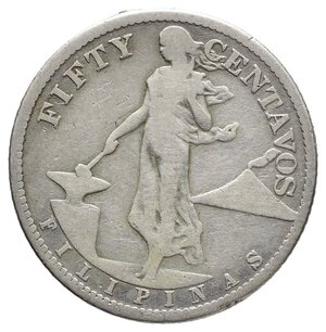 reverse: FILIPPINE  50 Centavos argento 1919