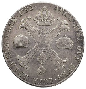 obverse: AUSTRIA NETHERLANDS - Francesco II -Kronenthaler argento 1895 A