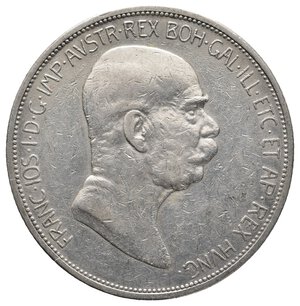 reverse: AUSTRIA  - Franz Joseph -5 Corona  argento  ANNIVERSARIO 1908