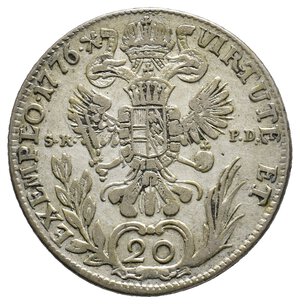obverse: AUSTRIA  - Joseph II -20 Kreuzer argento 1776 B  -S.K.P.D.
