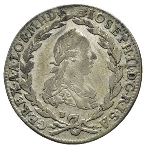 reverse: AUSTRIA  - Joseph II -20 Kreuzer argento 1776 B  -S.K.P.D.