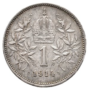 obverse: AUSTRIA  - Franz Joseph -1 Corona  argento  1914
