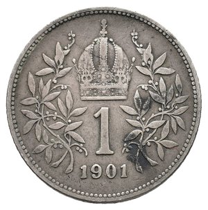 obverse: AUSTRIA  - Franz Joseph -1 Corona  argento  1901