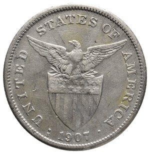reverse: FILIPPINE  1 Piso argento 1907