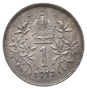 obverse: AUSTRIA  - Franz Joseph -1 Corona  argento  1913