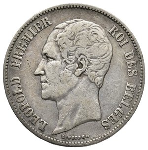 reverse: BELGIO - Leopold I - 5 francs argento 1851