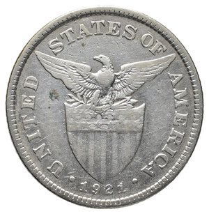 reverse: FILIPPINE  50 Centavos argento 1921