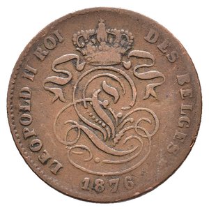 reverse: BELGIO - Leopold II - 2 Centimes 1876