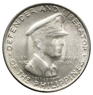 obverse: FILIPPINE  50 Centavos argento 1947