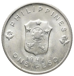 reverse: FILIPPINE  1 Peso argento 1947