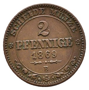obverse: GERMANIA - SASSONIA - 2 Pfennige 1869