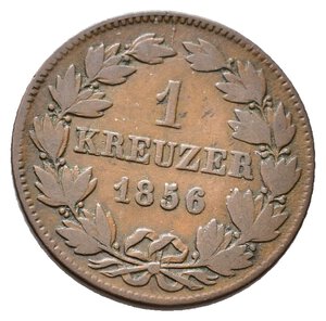 obverse: GERMANIA - BADEN - 1 Kreuzer 1856