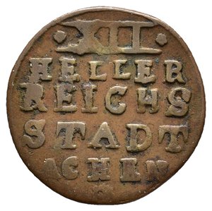 obverse: GERMANIA - AACHEN - 12 Heller 1794