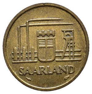 reverse: GERMANIA - SAARLAND - 20 Franken 1954