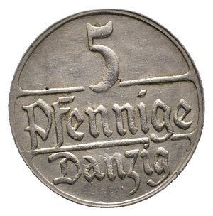 obverse: GERMANIA - DANZICA - 5 Pfennige 1923