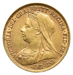 reverse: GRAN BRETAGNA - Victoria queen - Mezza Sterlina oro 1901