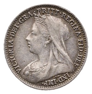 reverse: GRAN BRETAGNA - Victoria queen - 3 Pence argento 1896