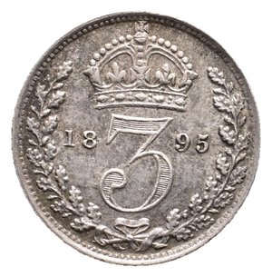 obverse: GRAN BRETAGNA - Victoria queen - 3 Pence argento 1895