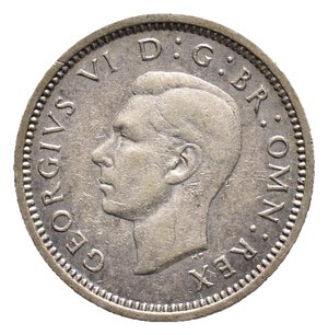 reverse: GRAN BRETAGNA - George VI - 3 Pence argento 1937