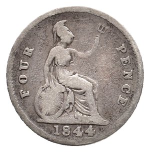 obverse: GRAN BRETAGNA - Victoria queen - 4 Pence argento 1854