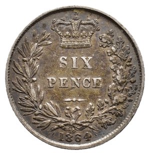 obverse: GRAN BRETAGNA - Victoria queen - 6 Pence argento 1864