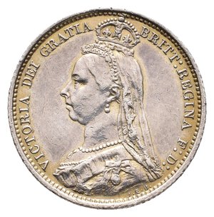 reverse: GRAN BRETAGNA - Victoria queen - 6 Pence argento 1887