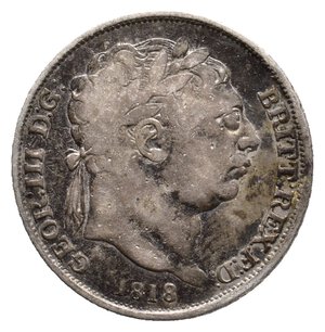 reverse: GRAN BRETAGNA - George III - 6 Pence argento 1818
