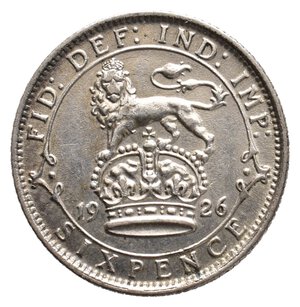 obverse: GRAN BRETAGNA - George V - 6 Pence argento 1926 