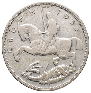 obverse: GRAN BRETAGNA - George V - Crown argento 1935