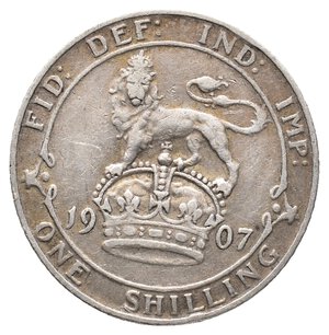 obverse: GRAN BRETAGNA - Edward VII - Shilling argento 1907