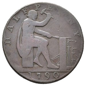 obverse: GRAN BRETAGNA - Half Penny Token 1790