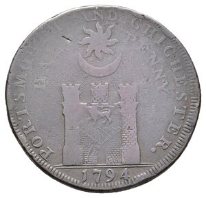 obverse: GRAN BRETAGNA - PORTHSMOUTH -  Half Penny Token 1794