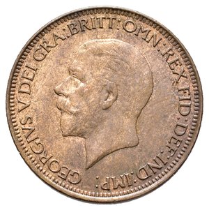 reverse: GRAN BRETAGNA - George V -  Half Penny 1929